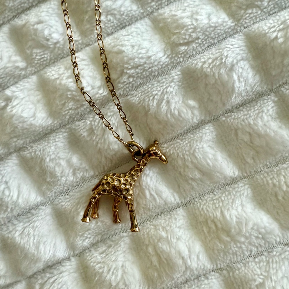 J. Crew Gold Giraffe Pendant Necklace